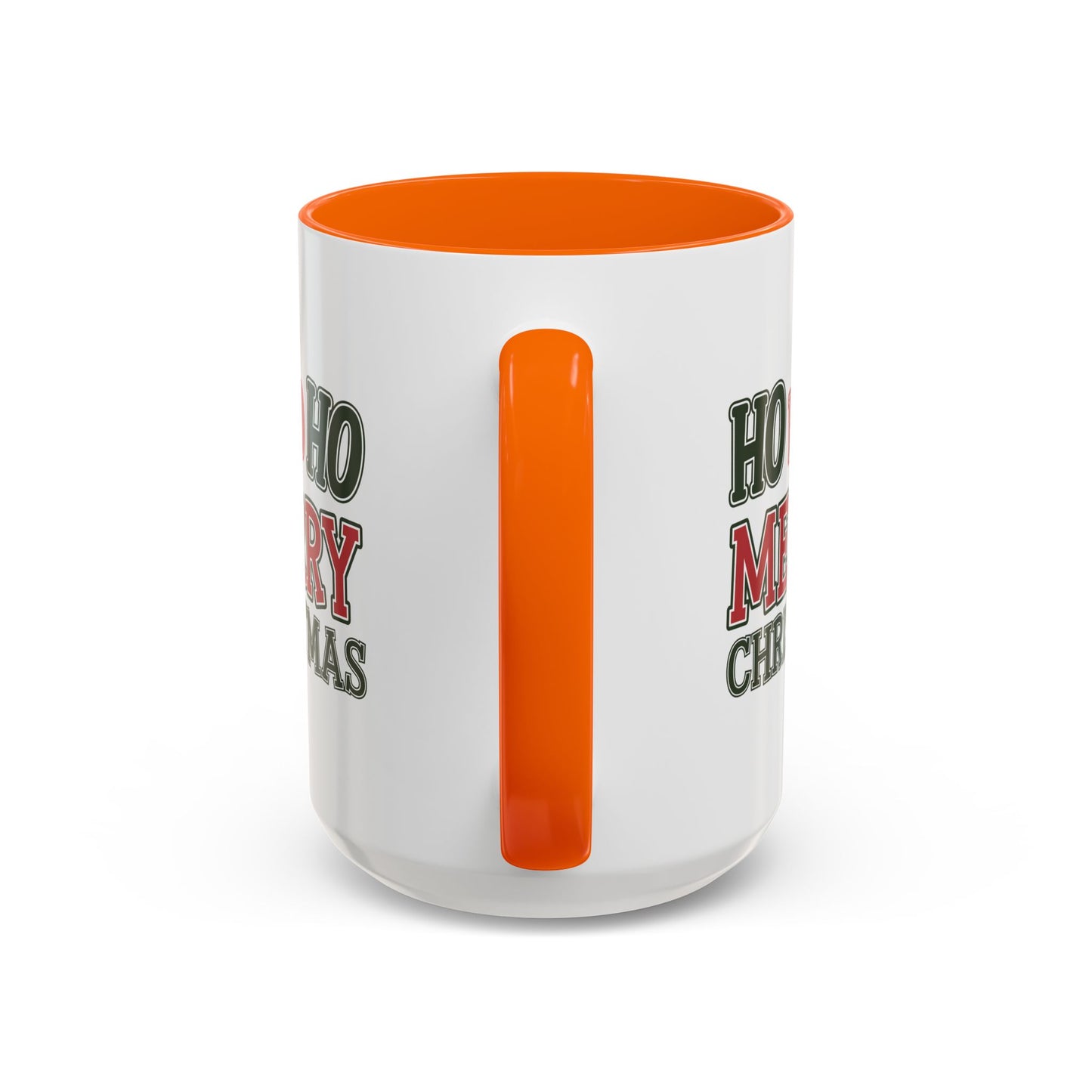 Christmas Mug - Ho Ho Ho Merry Christmas Green & Red Text