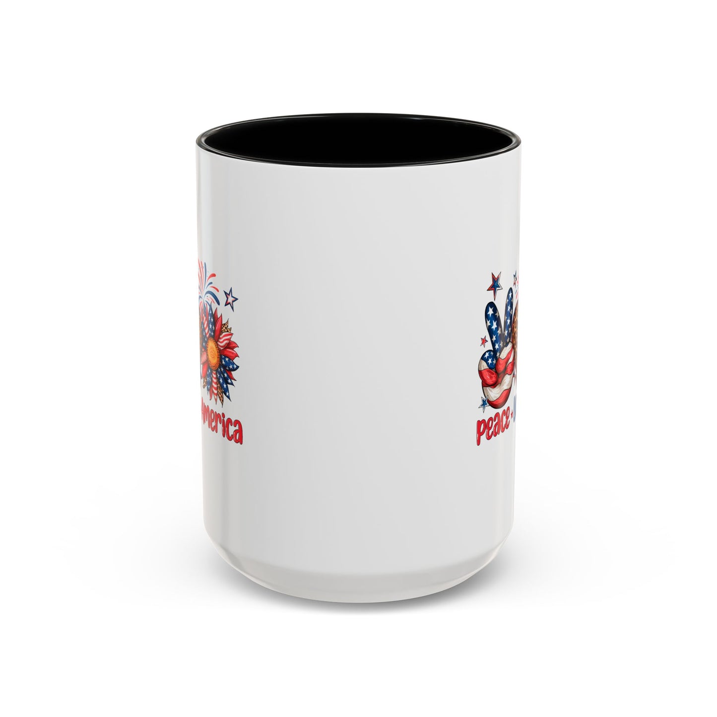 4th of July Mug - Peace Love America
