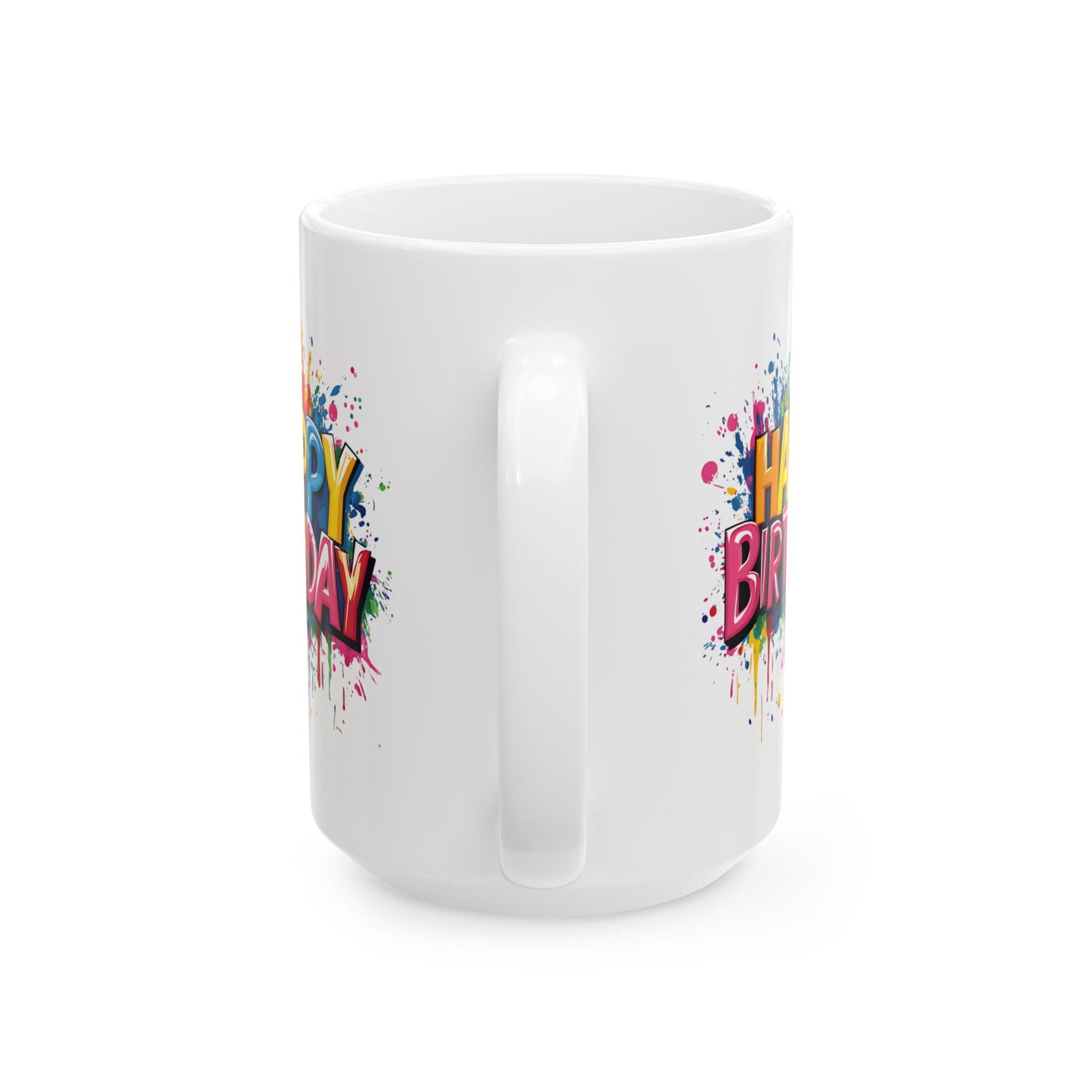 Birthday Mug - Happy Birthday Graffiti