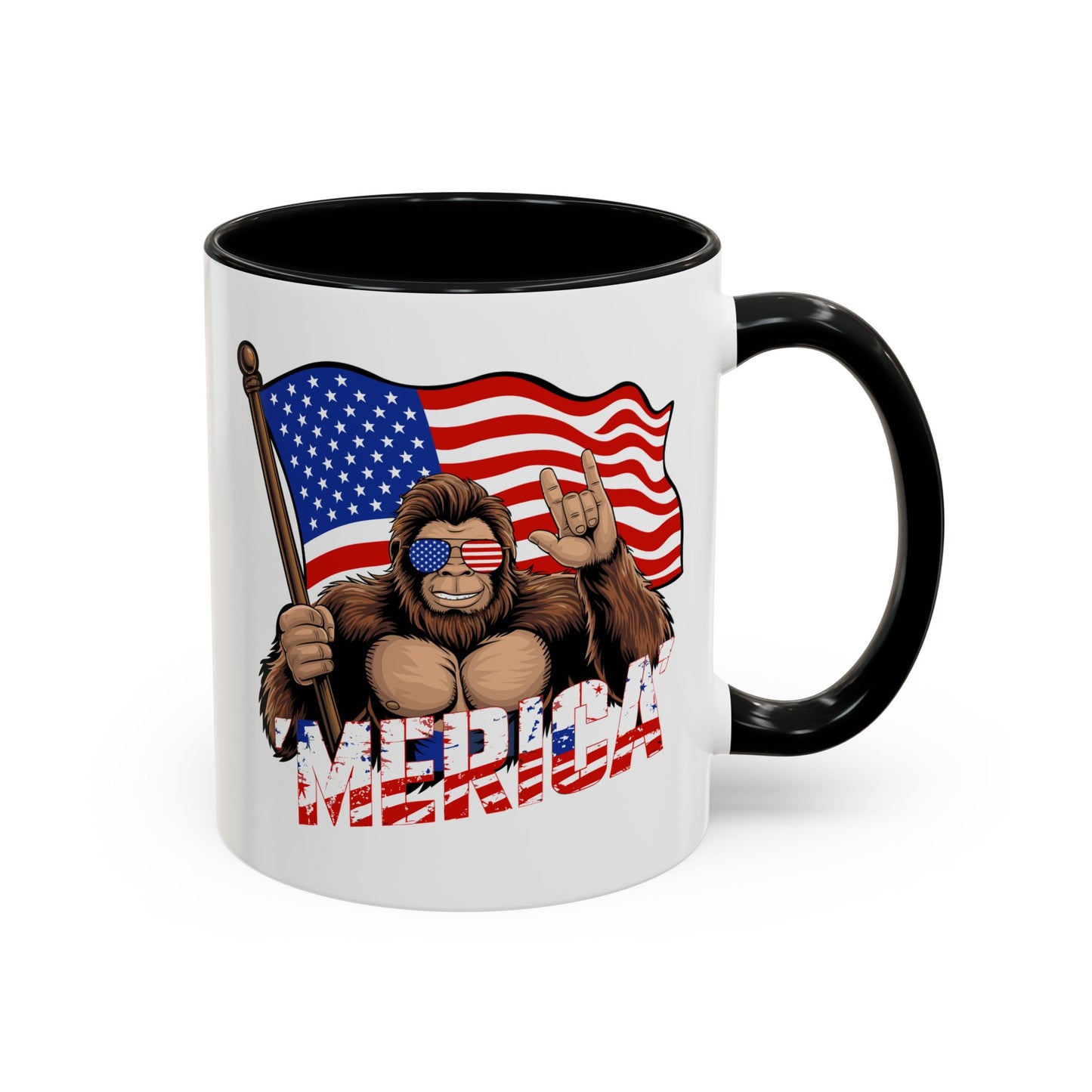 4th of July Mug - Bigfoot USA Flag