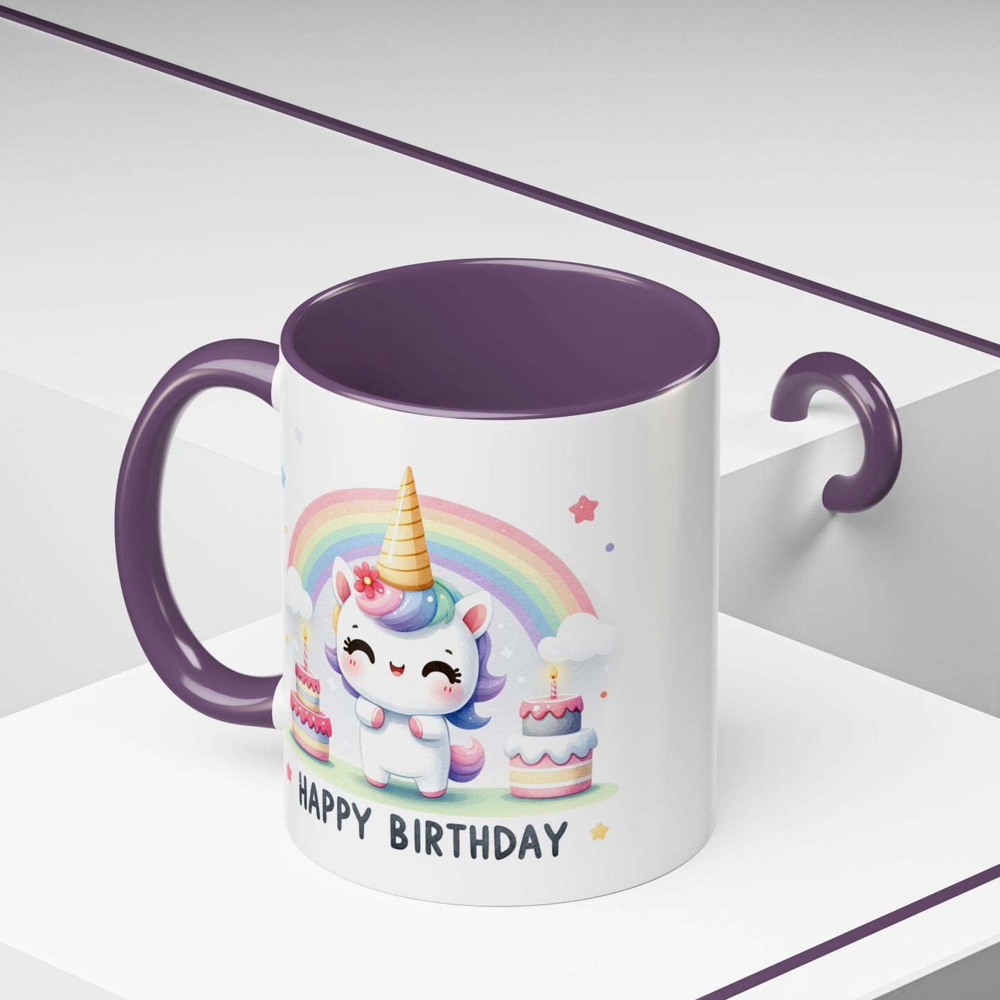 Birthday Mug -  Unicorn With Cakes