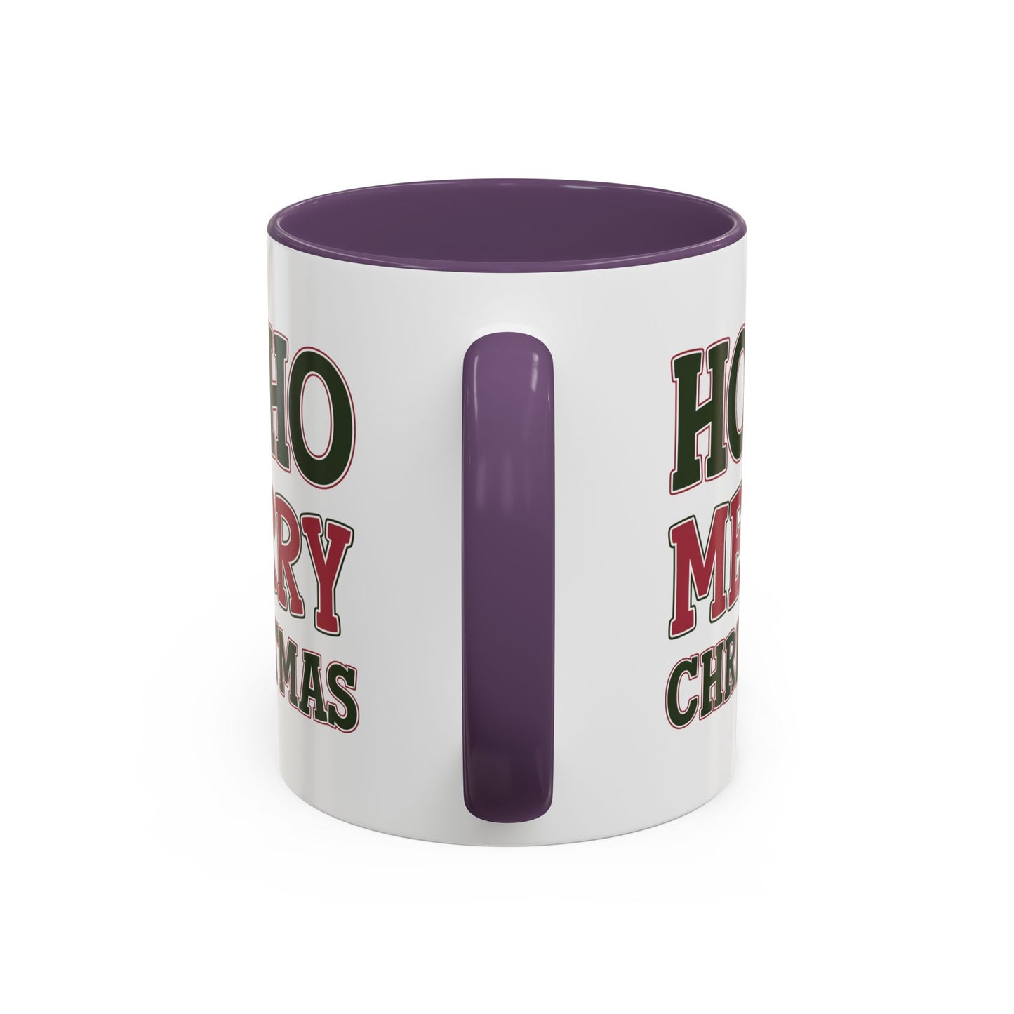 Christmas Mug - Ho Ho Ho Merry Christmas Red & Green Text 4