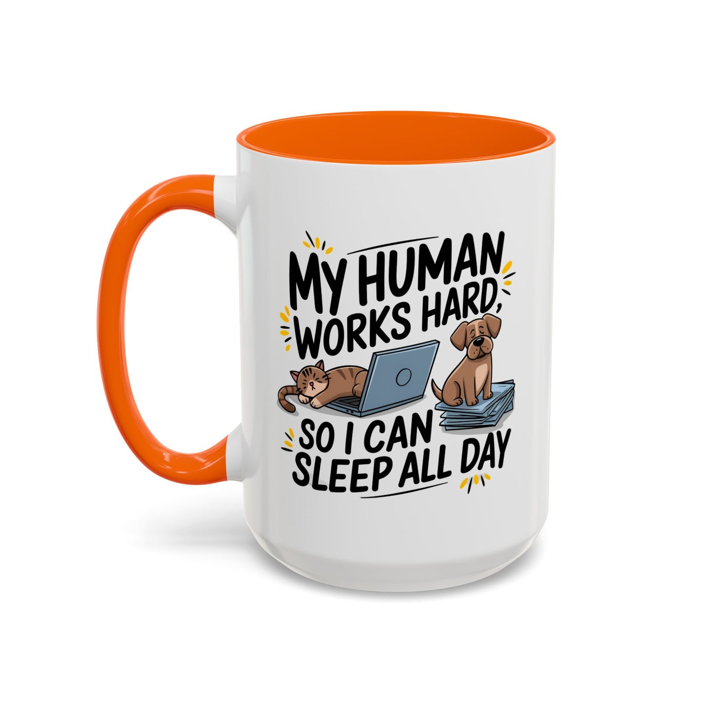 Animal Mug - My Human Works Hard
