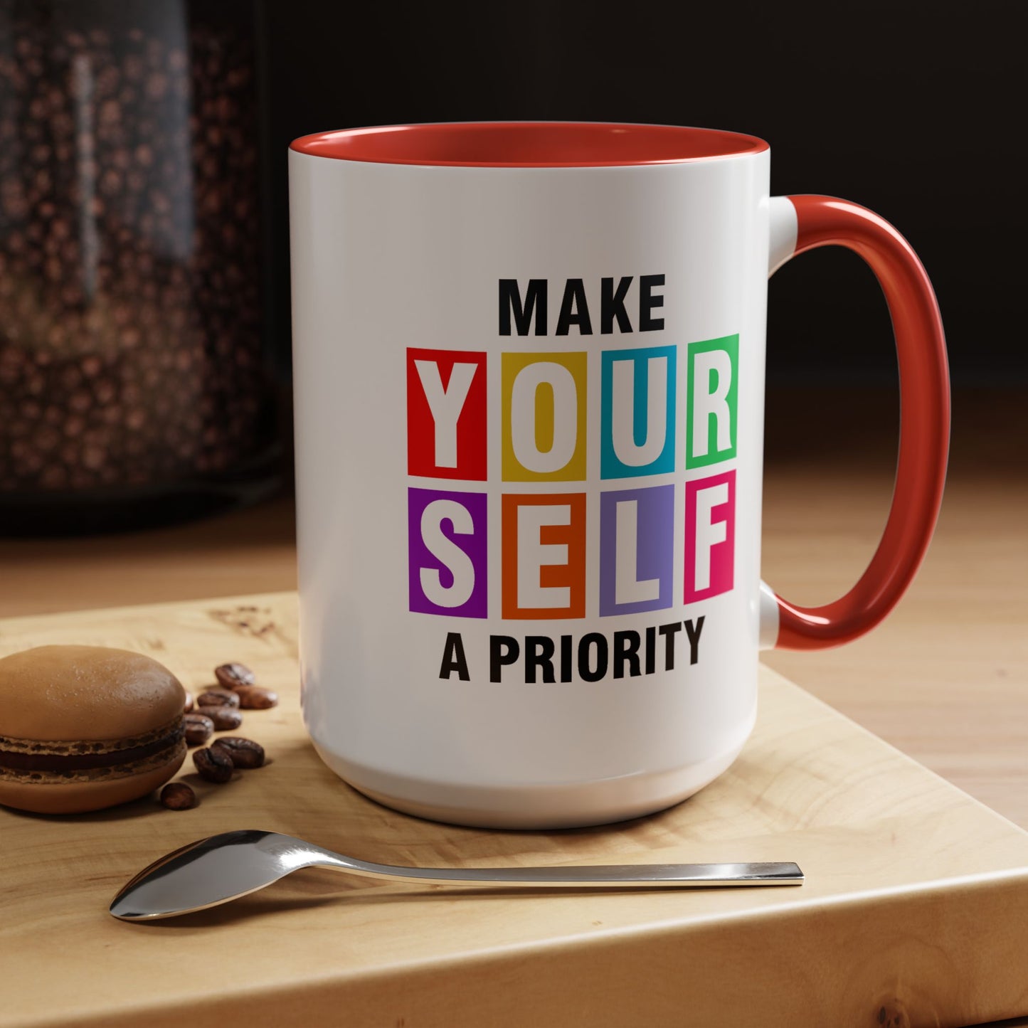 Wellness Mug - Make Yourself a Priority Colored Blocks