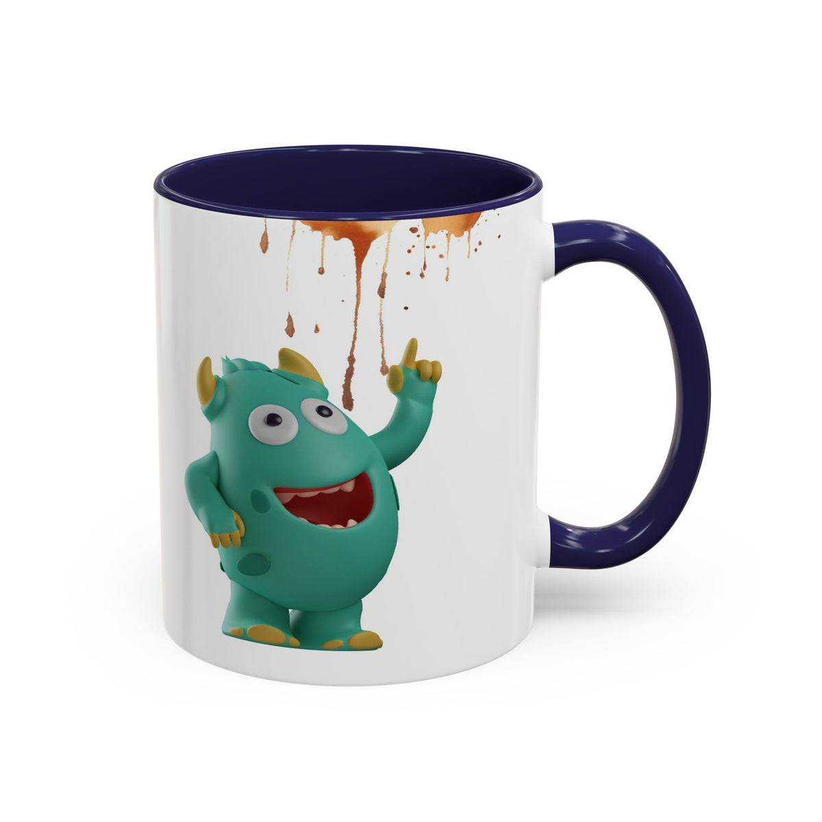 Humor Mug - Monster Drinks Coffee Spill