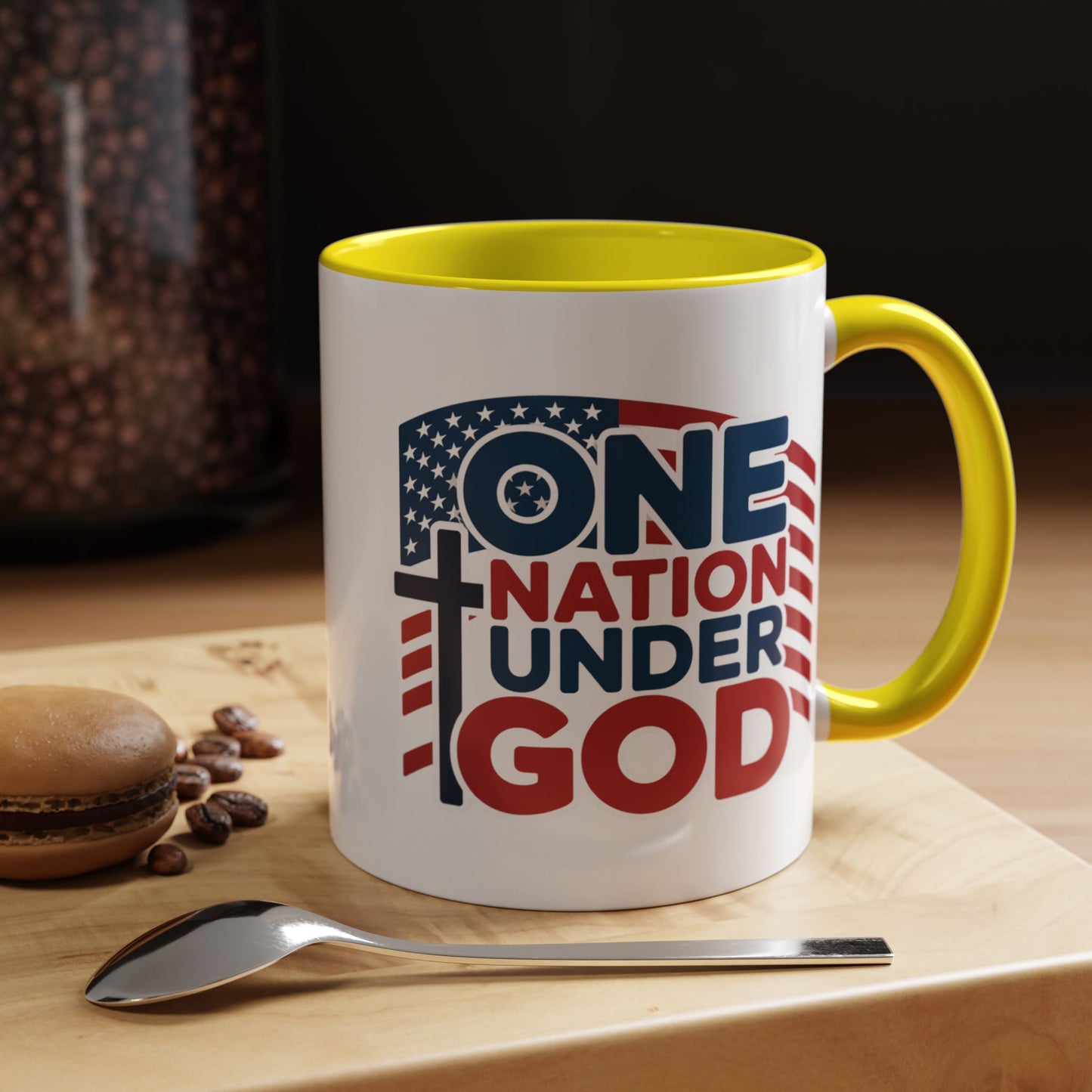 Religious Mug - One Nation Flag Cross