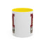 Christmas Mug - Merry Christmas White Green & Red College Text