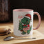 Christmas Mug - Merry Christmas Red Text Dinosaur Tree