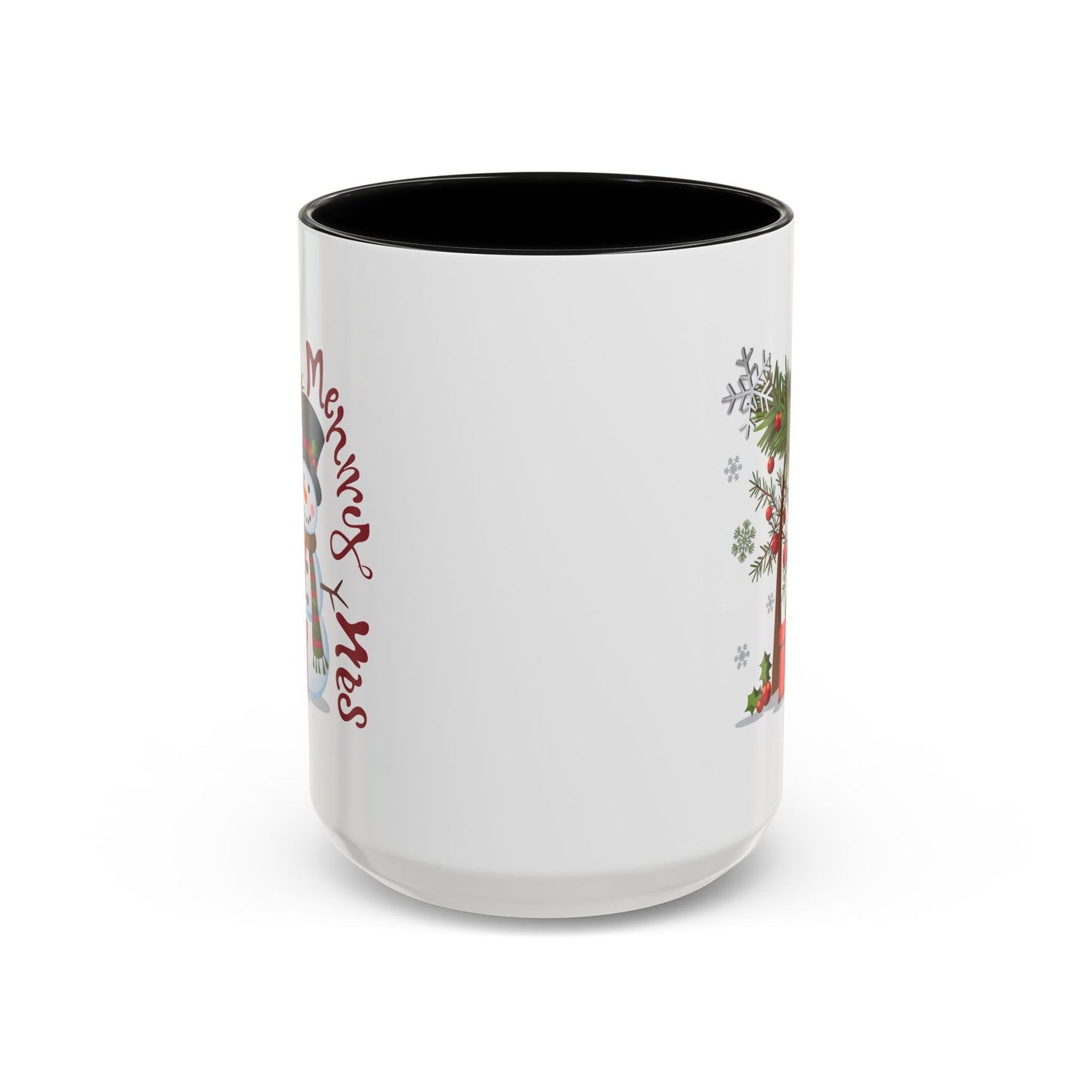 Christmas Mug - Merry Xmas Snowman Tree Present