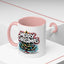 Christmas Mug - Merry Christmas White & Red Text Tree Lights