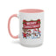 Christmas Mug - Merry Christmas White Text Reindeer Snowmen Penguin