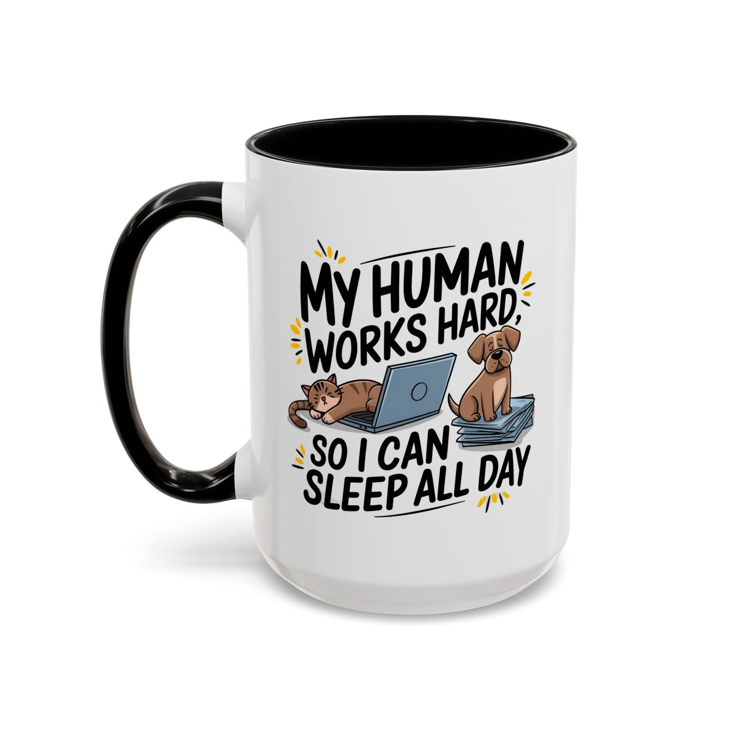 Animal Mug - My Human Works Hard