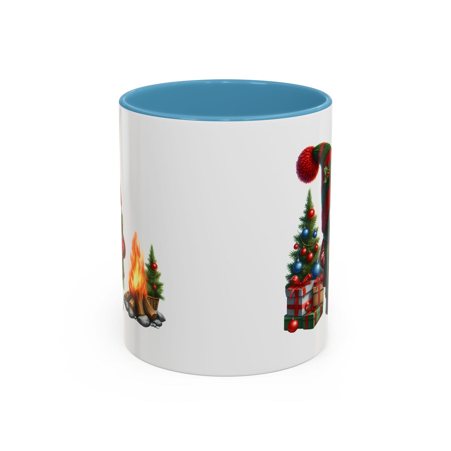 Christmas Mug - Gnome Presents and Fire