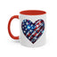 4th of July Mug - USA Sparkle Heart