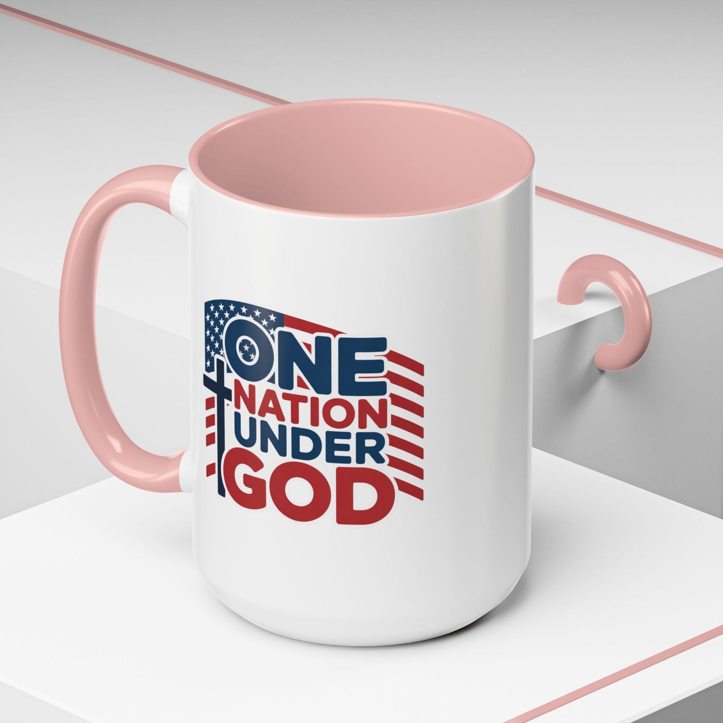 Religious Mug - One Nation Flag Cross