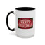 Christmas Mug - Merry Christmas Cream Text Maroon Background
