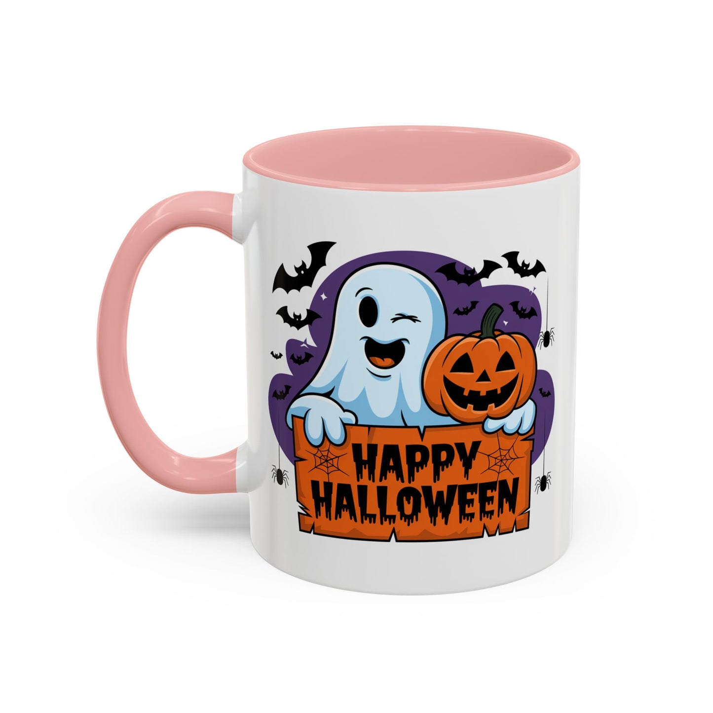 Halloween Mug - Winking Ghost With Pumpkin