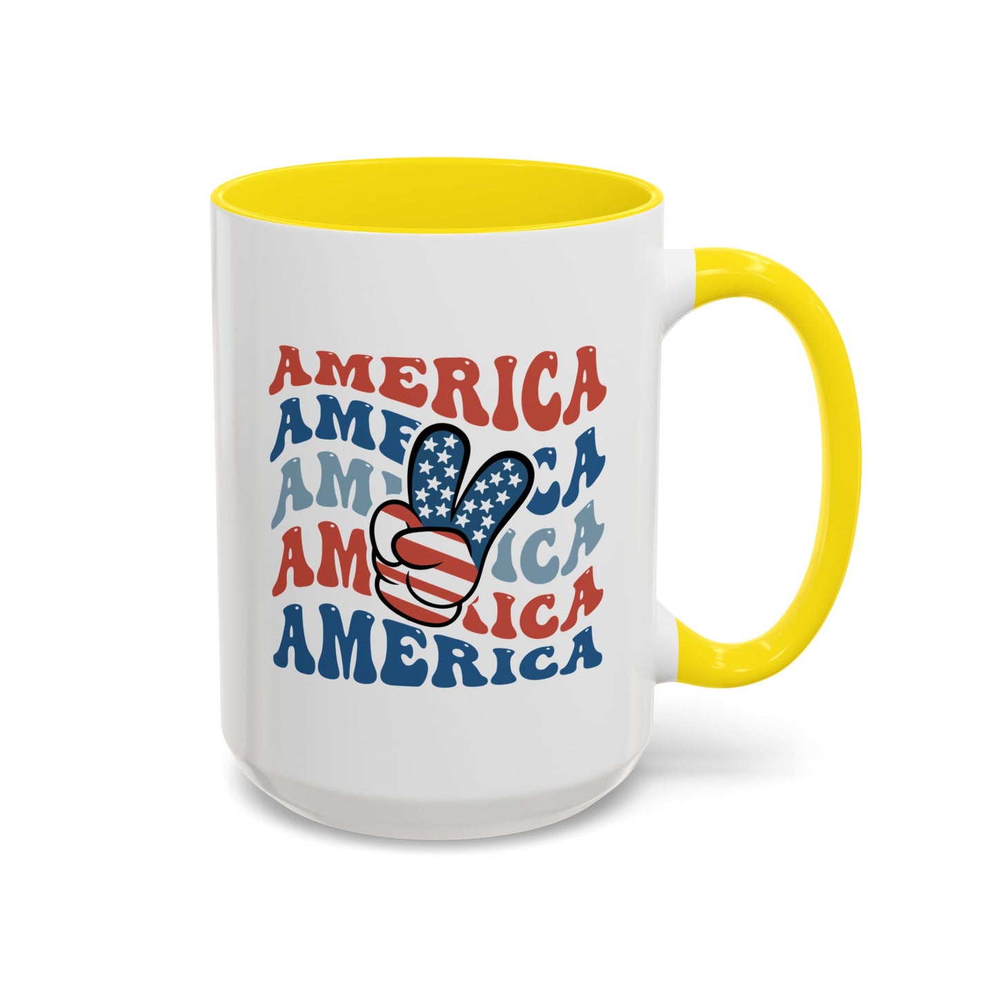 4th of July Mug - America peace Sign
