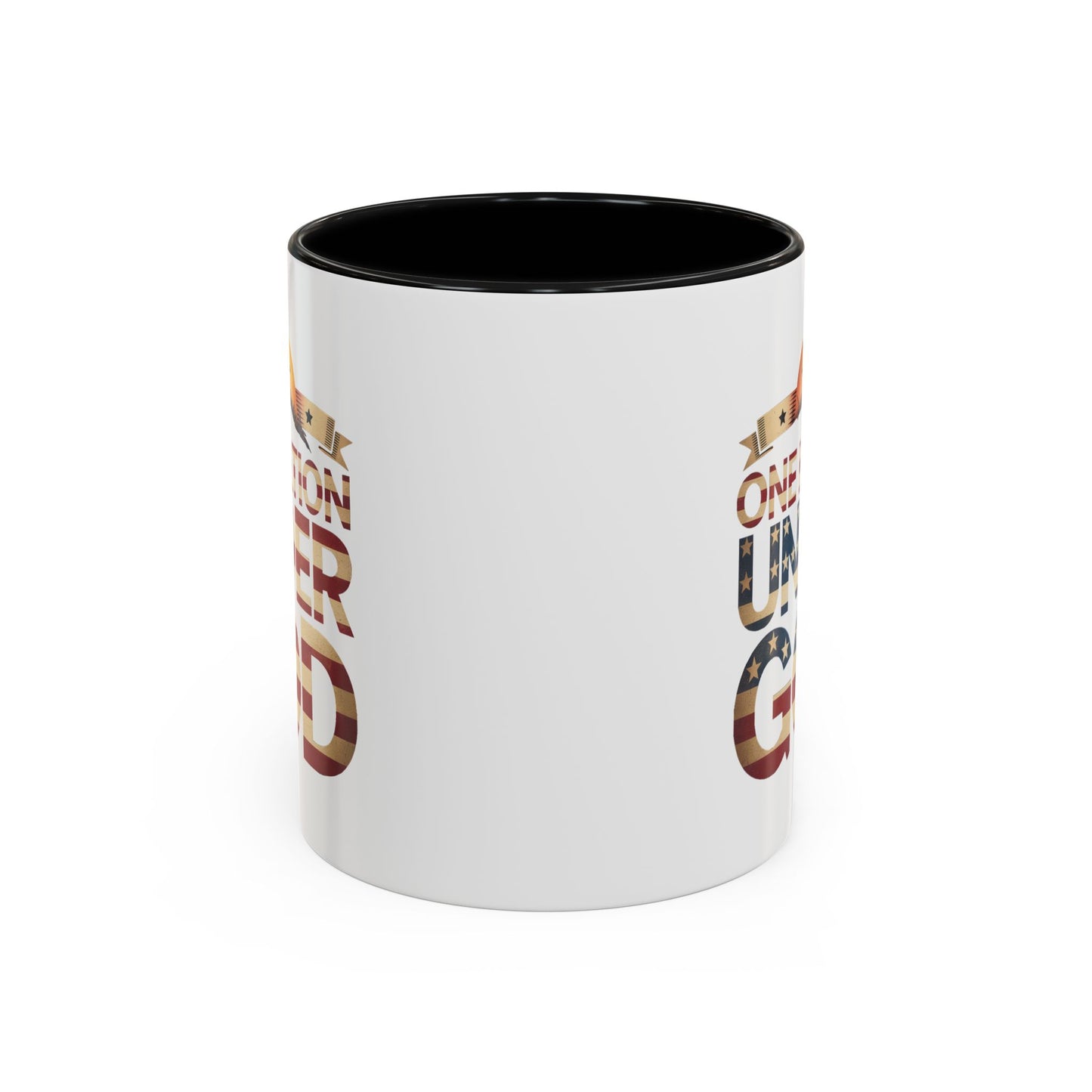 4th of July Mug - One Nation Under God Cross Flag