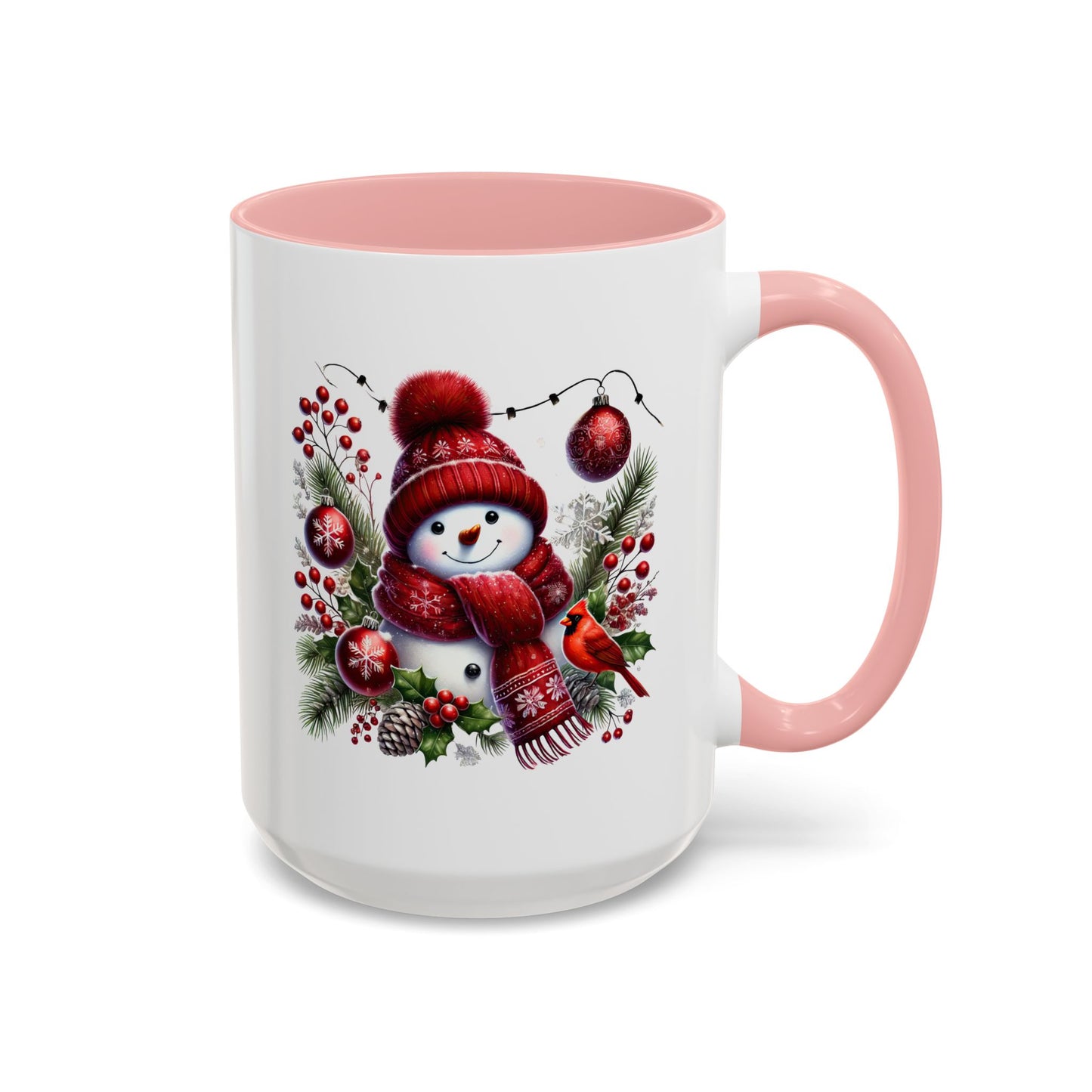 Christmas Mug - Burgundy Snowman