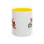 Christmas Mug - Merry Christmas Green & Red Text Santa Presents