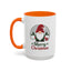 Christmas Mug - Merry Christmas Green & Red Text Gnome Present Trees