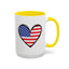 4th of July Mug - USA Flag Heart