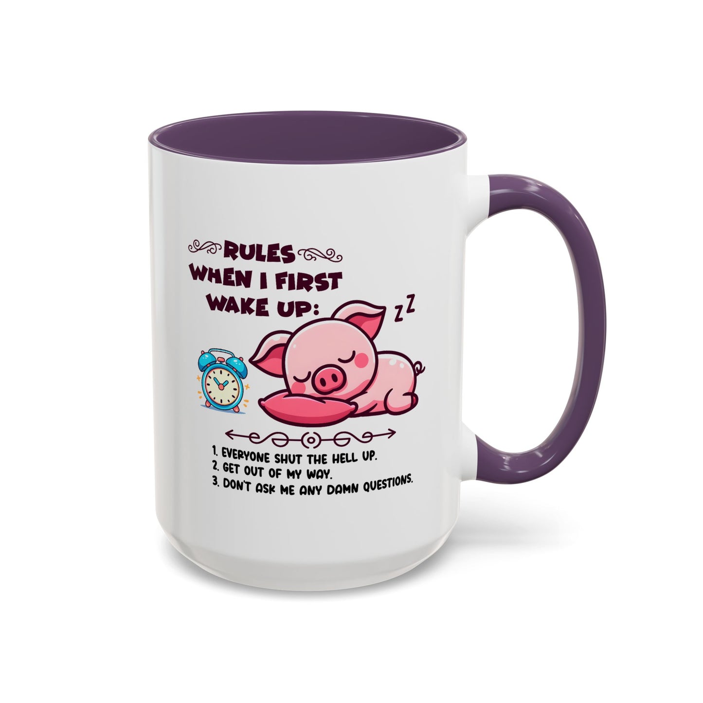 Humor Mug - Rules When I First Wake Up!