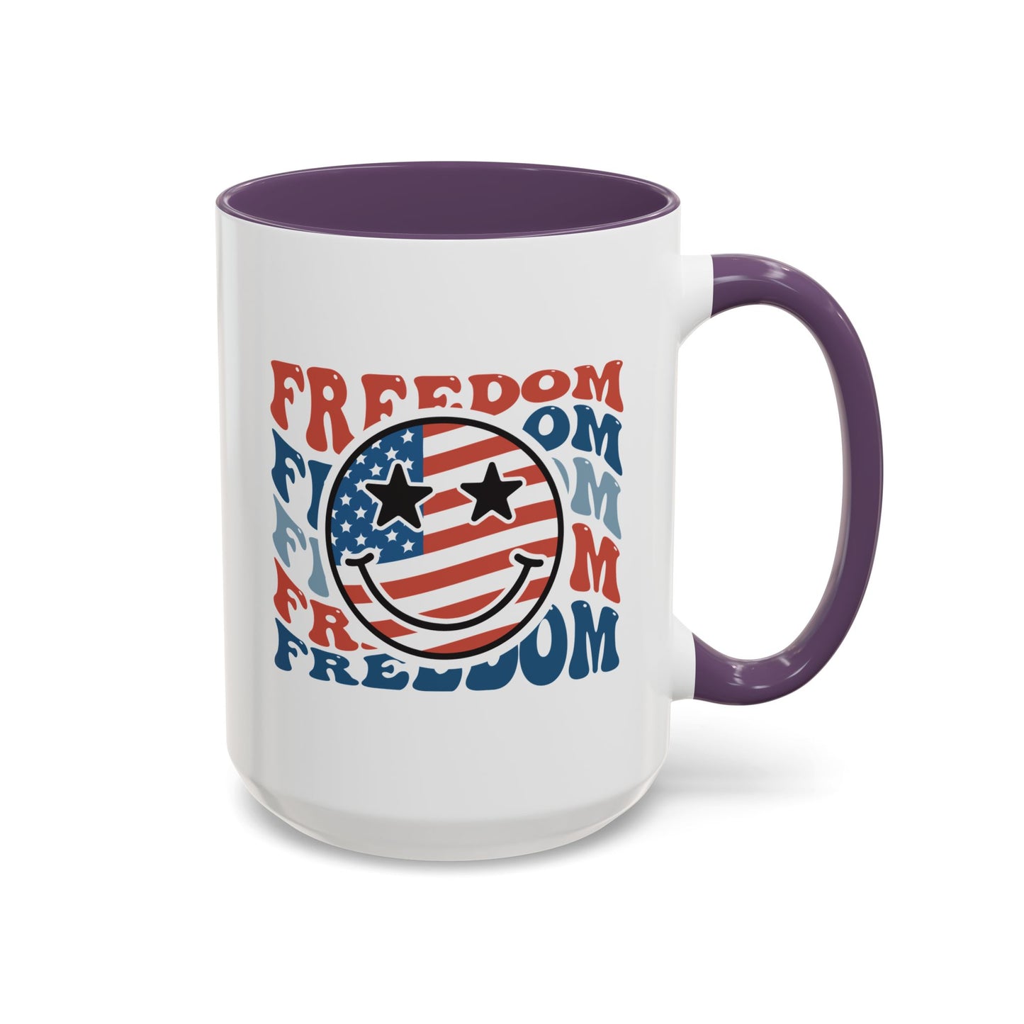 4th of July Mug - Freedom Smiley Face