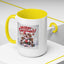Christmas Mug - Merry Christmas Red Text Puppy Green & Red Top