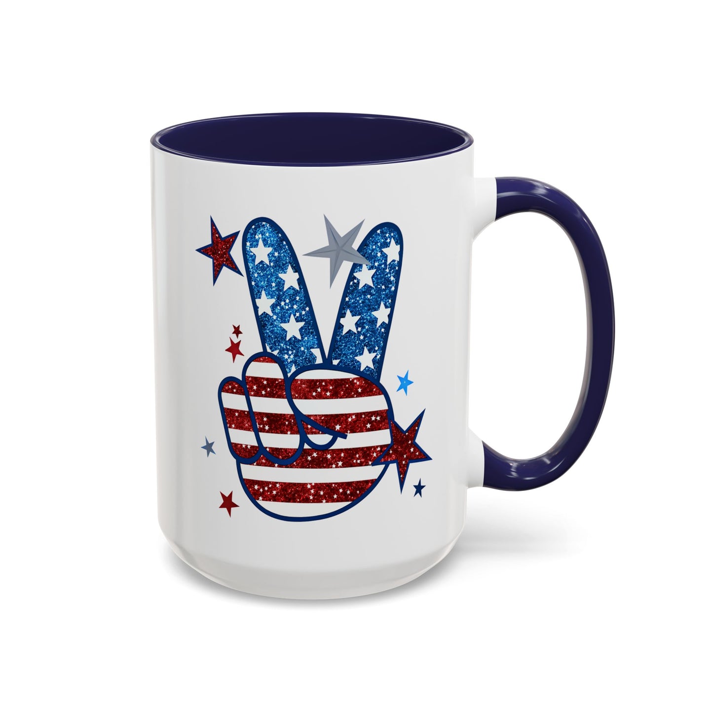 4th of July Mug - America Peace Sign