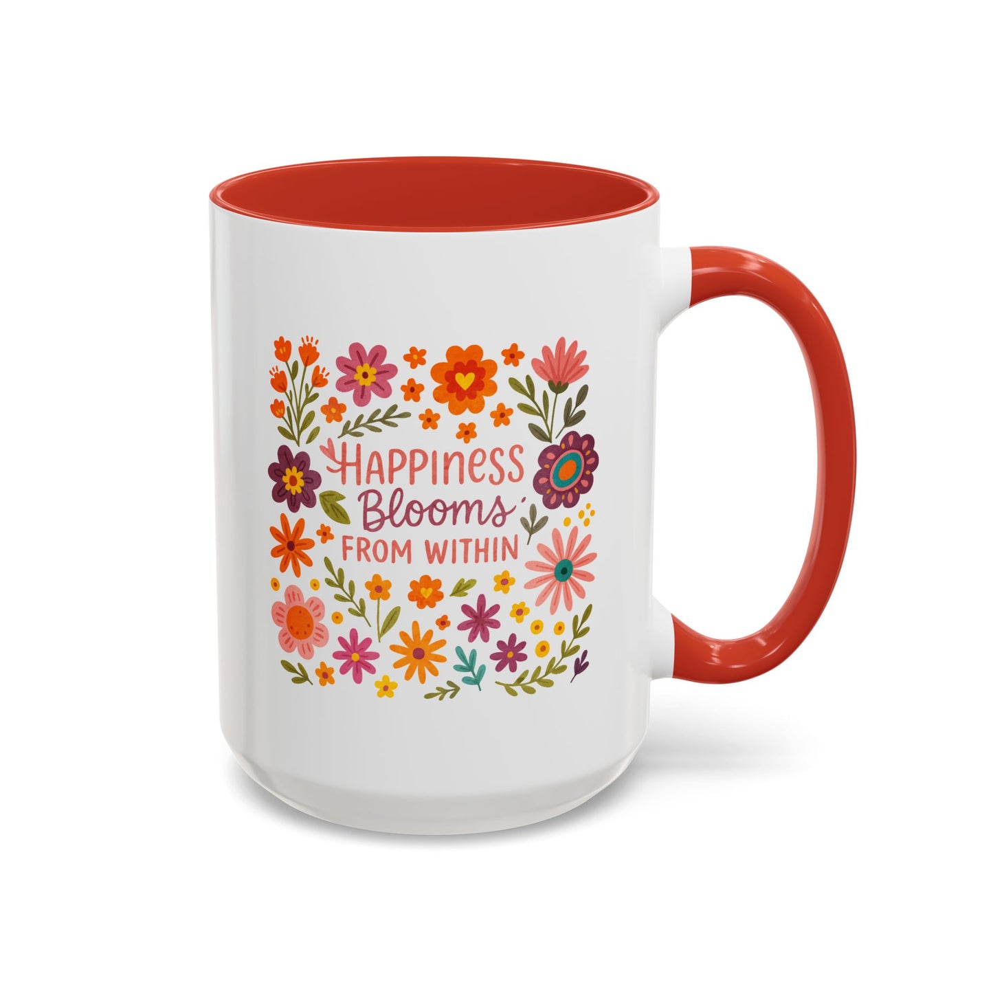 Motivation Mug - Happiness Blooms From Within