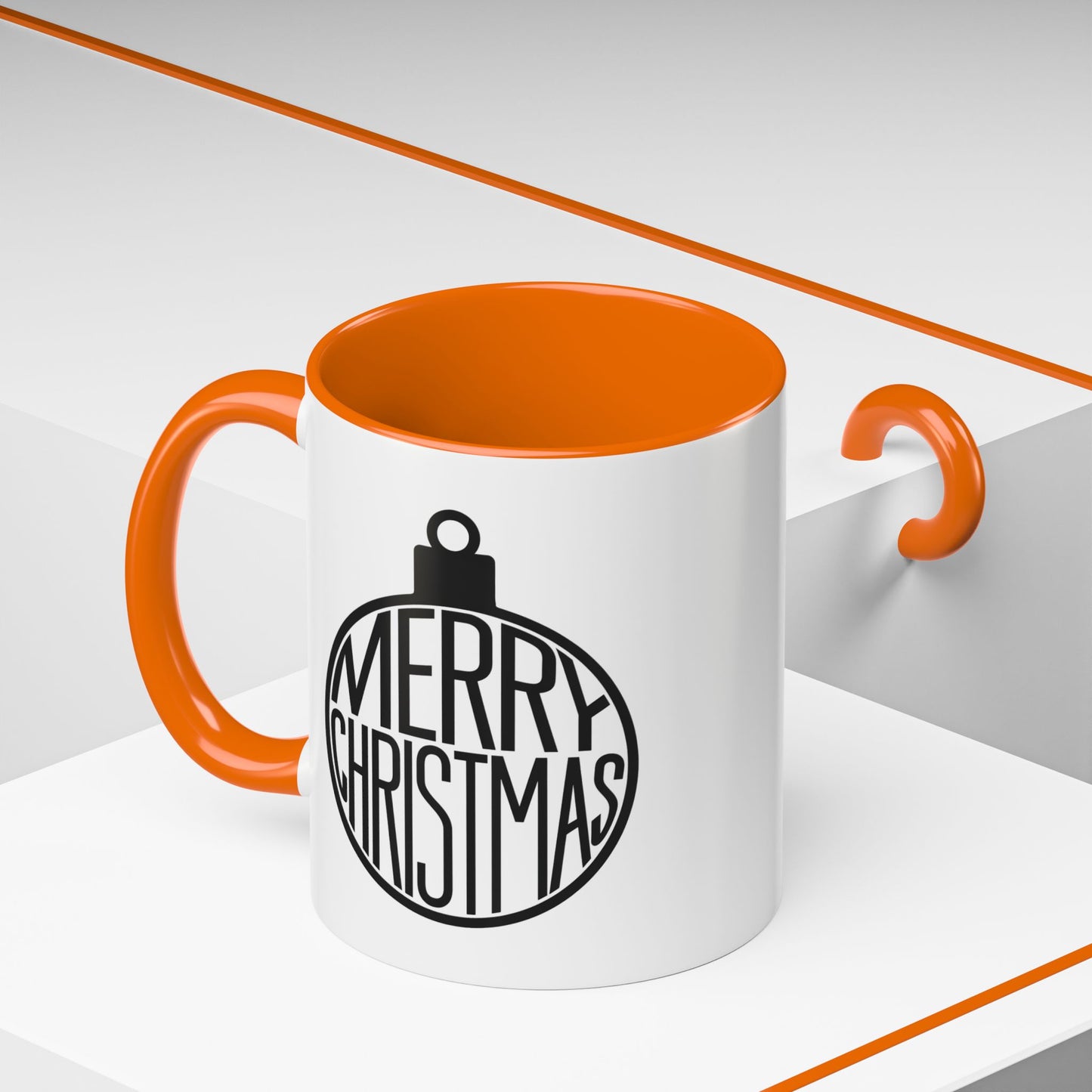 Christmas Mug - Merry Christmas Black Text Ornament