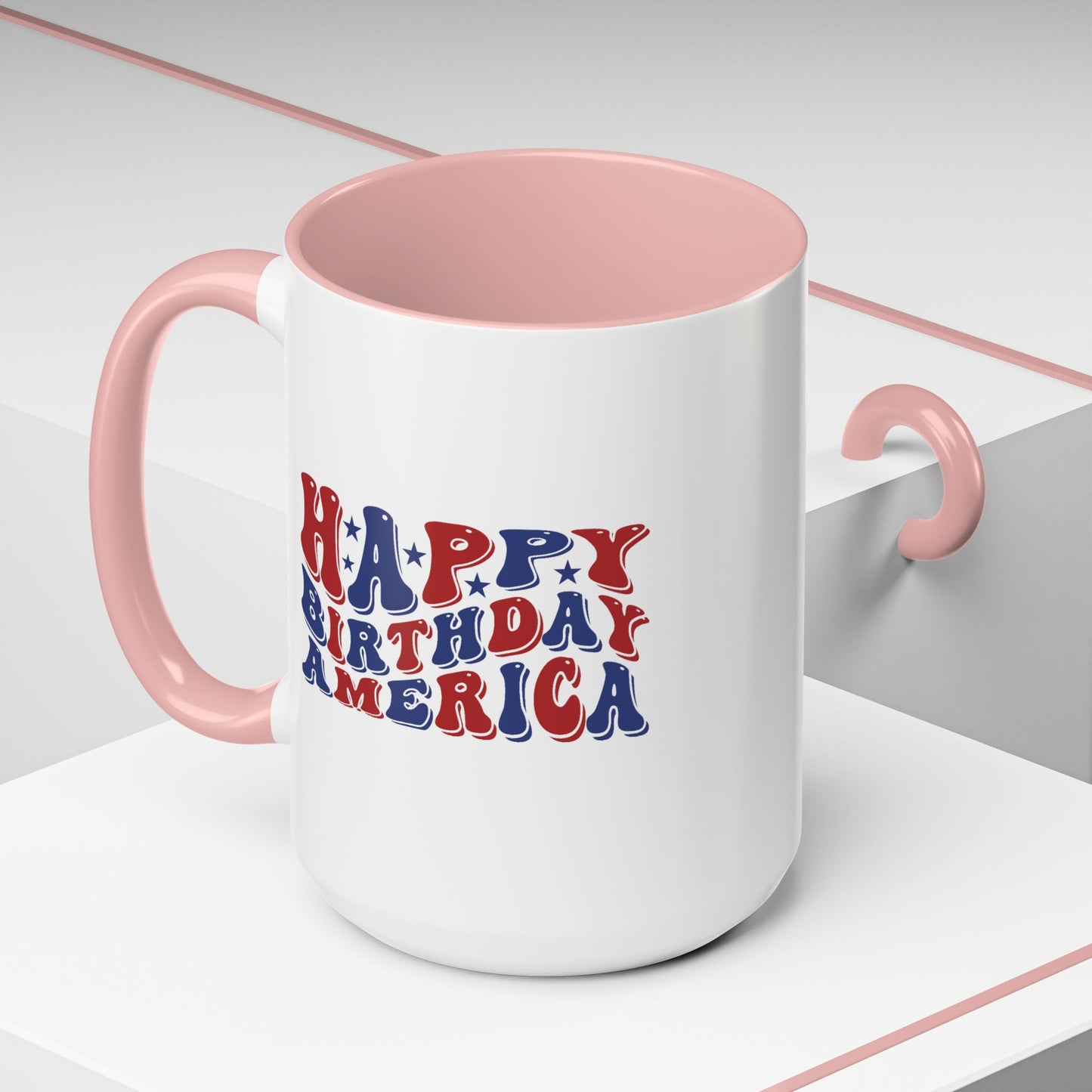 4th of July Mug - Happy Birthday America Retro
