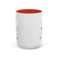 Christmas Mug - Merry Christmas Green & Red Text Gnome Candy Cane