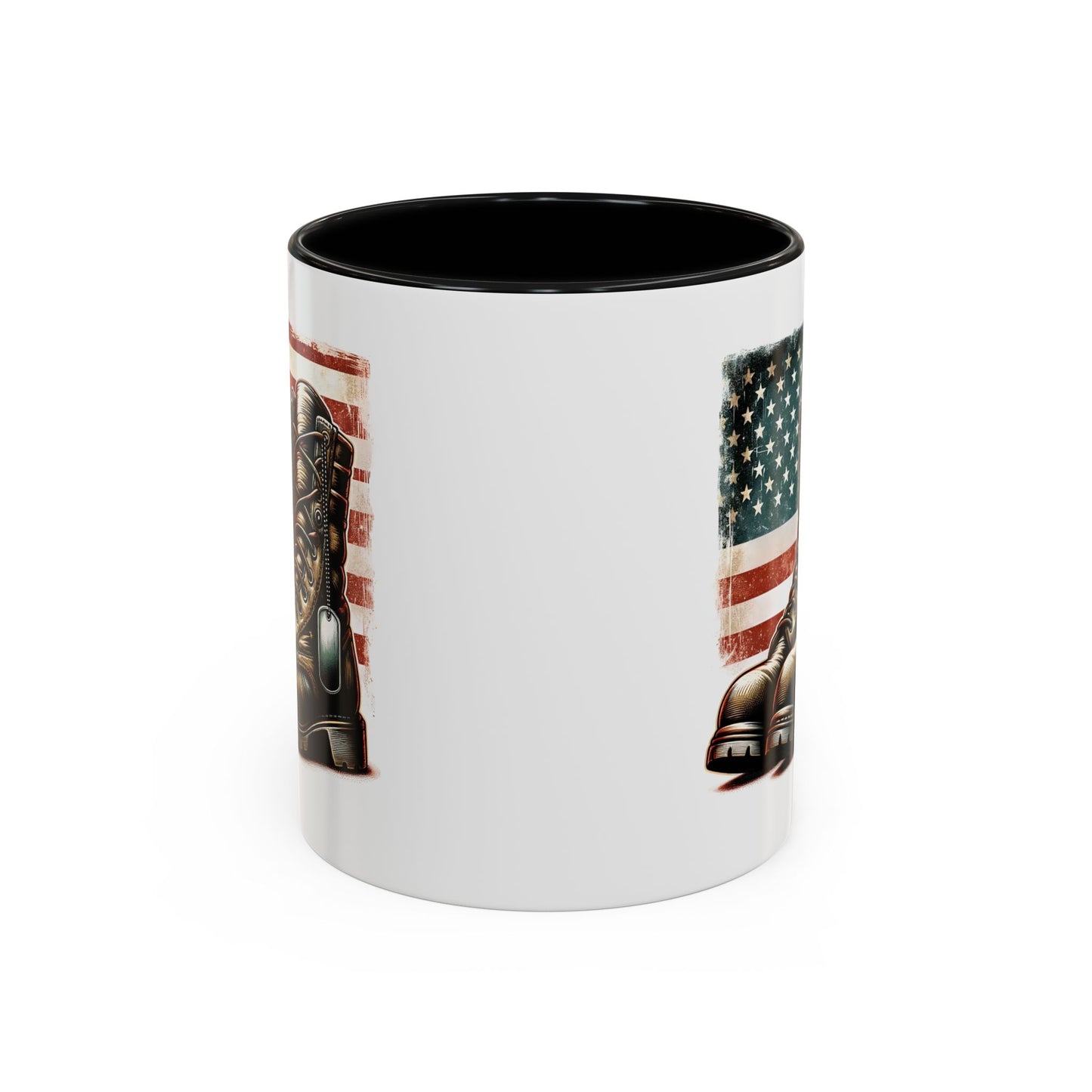 4th of July Mug - Fallen Soldier Boots Flag