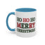 Christmas Mug - Ho Ho Ho Merry Christmas Green & Red Text 2