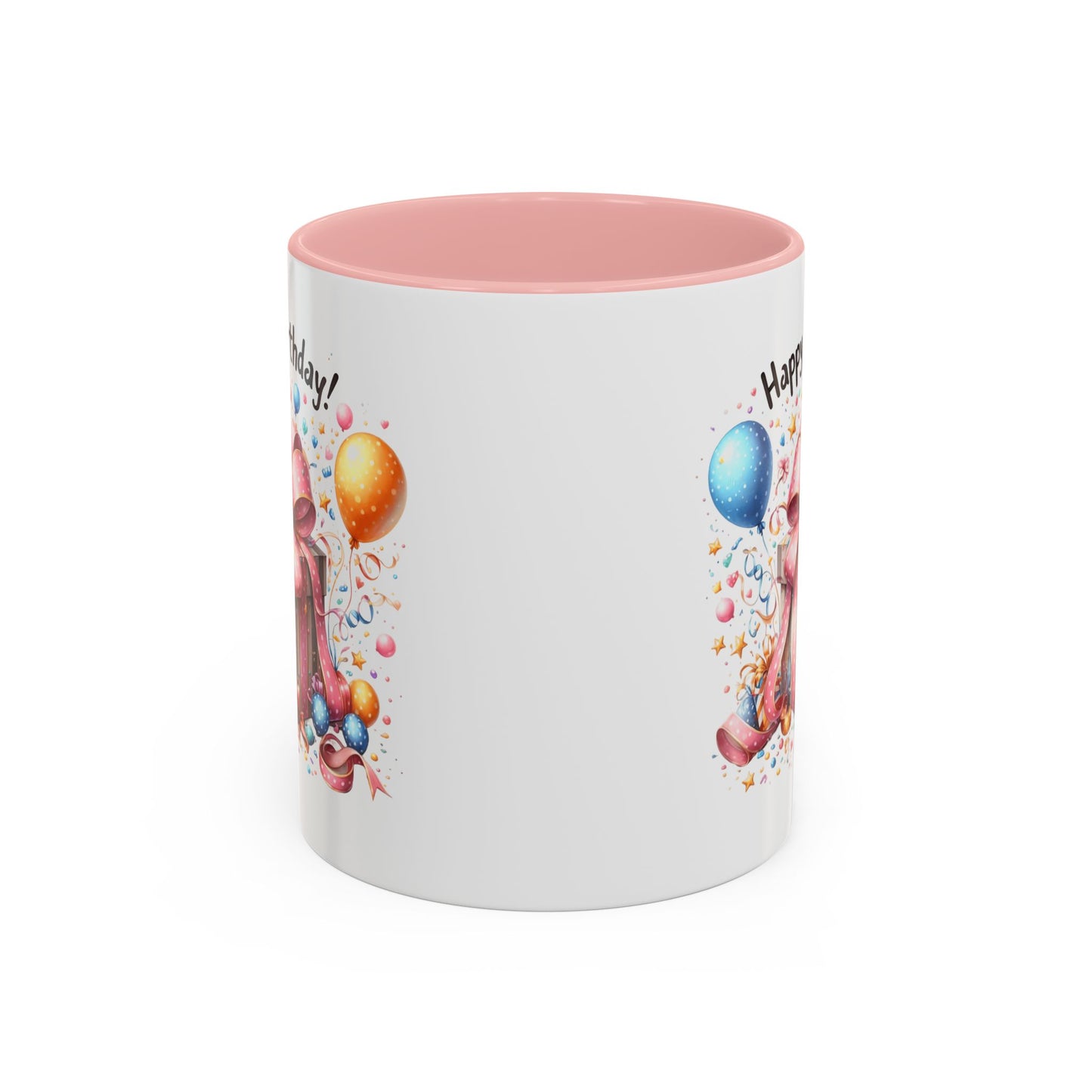 Birthday Mug - Happy Birthday Pink Ribbon Present