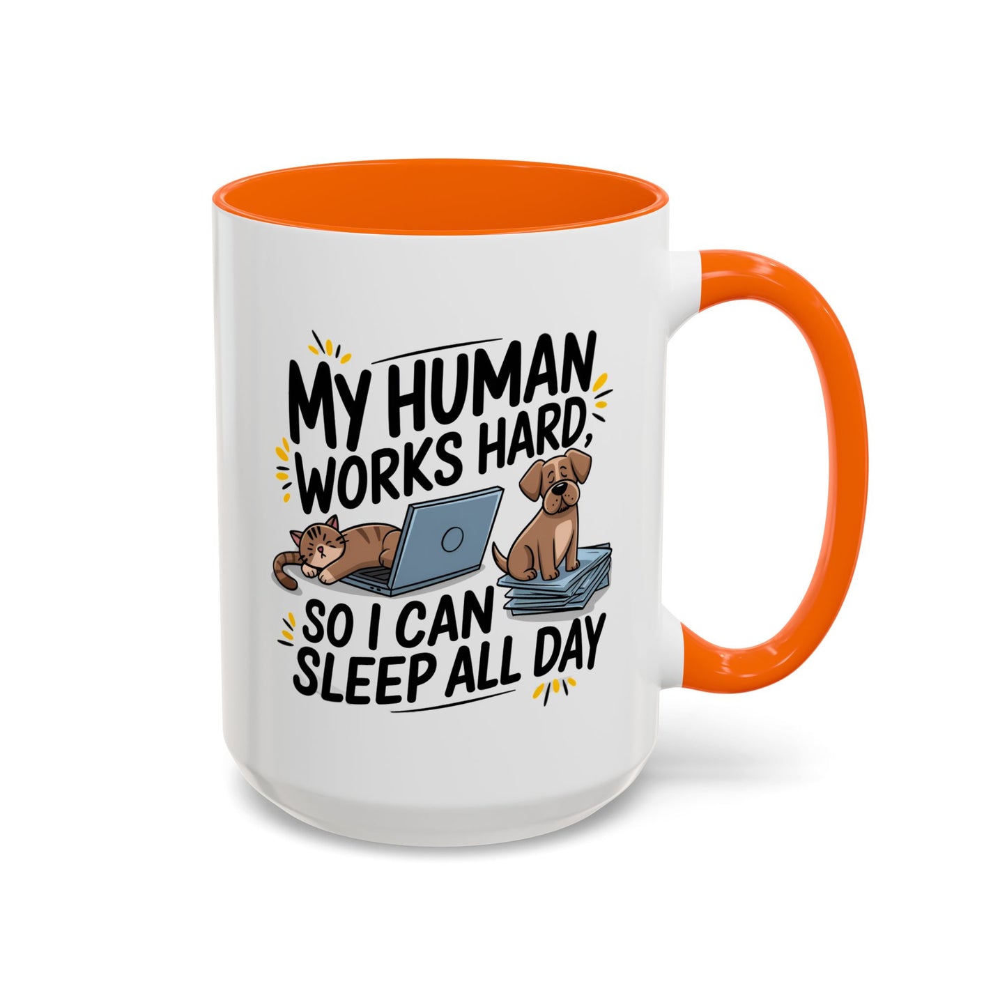 Animal Mug - My Human Works Hard