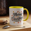 Christmas Mug - Merry Christmas Black Text Fall Leaves