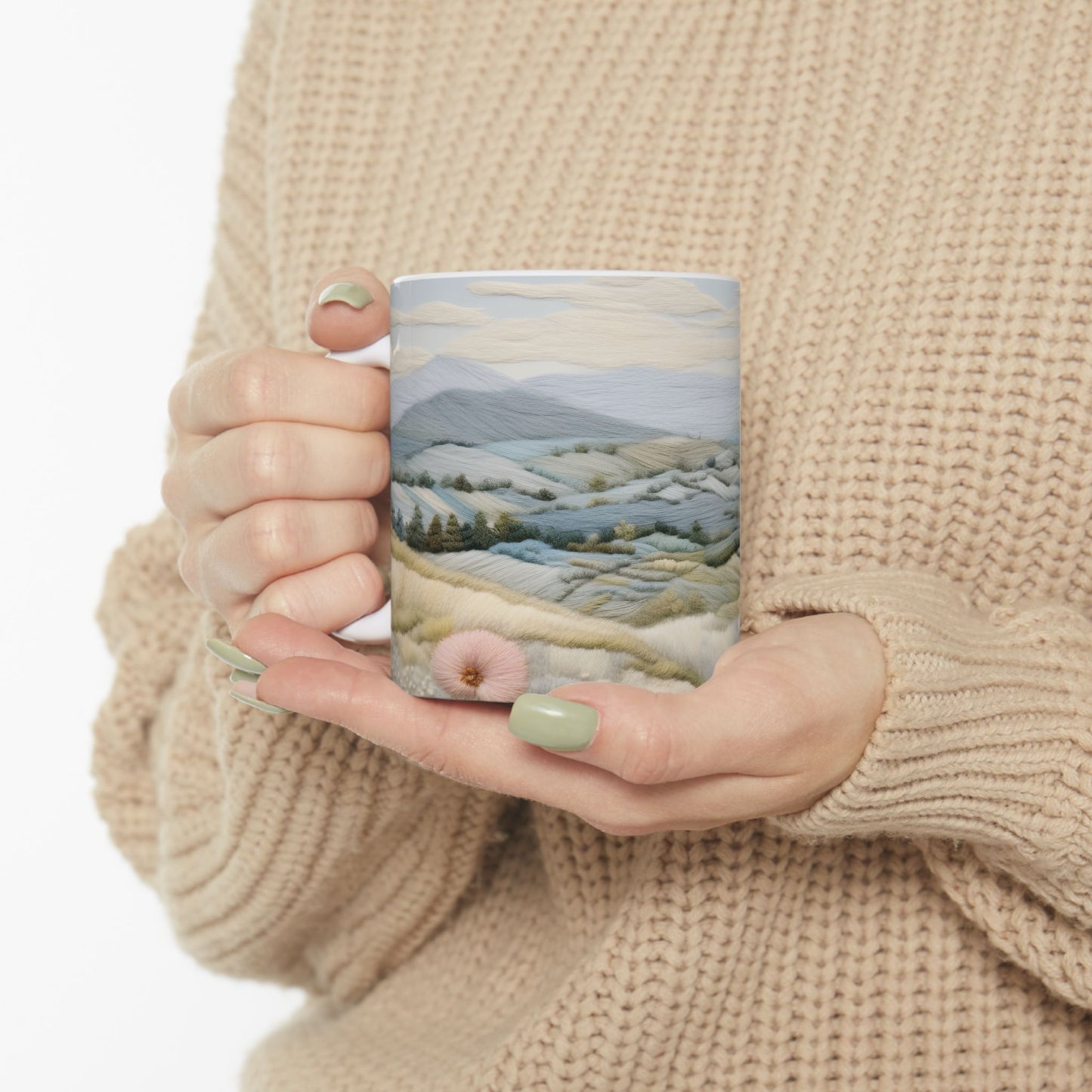 Artistic Mug - Felted Landscape 2