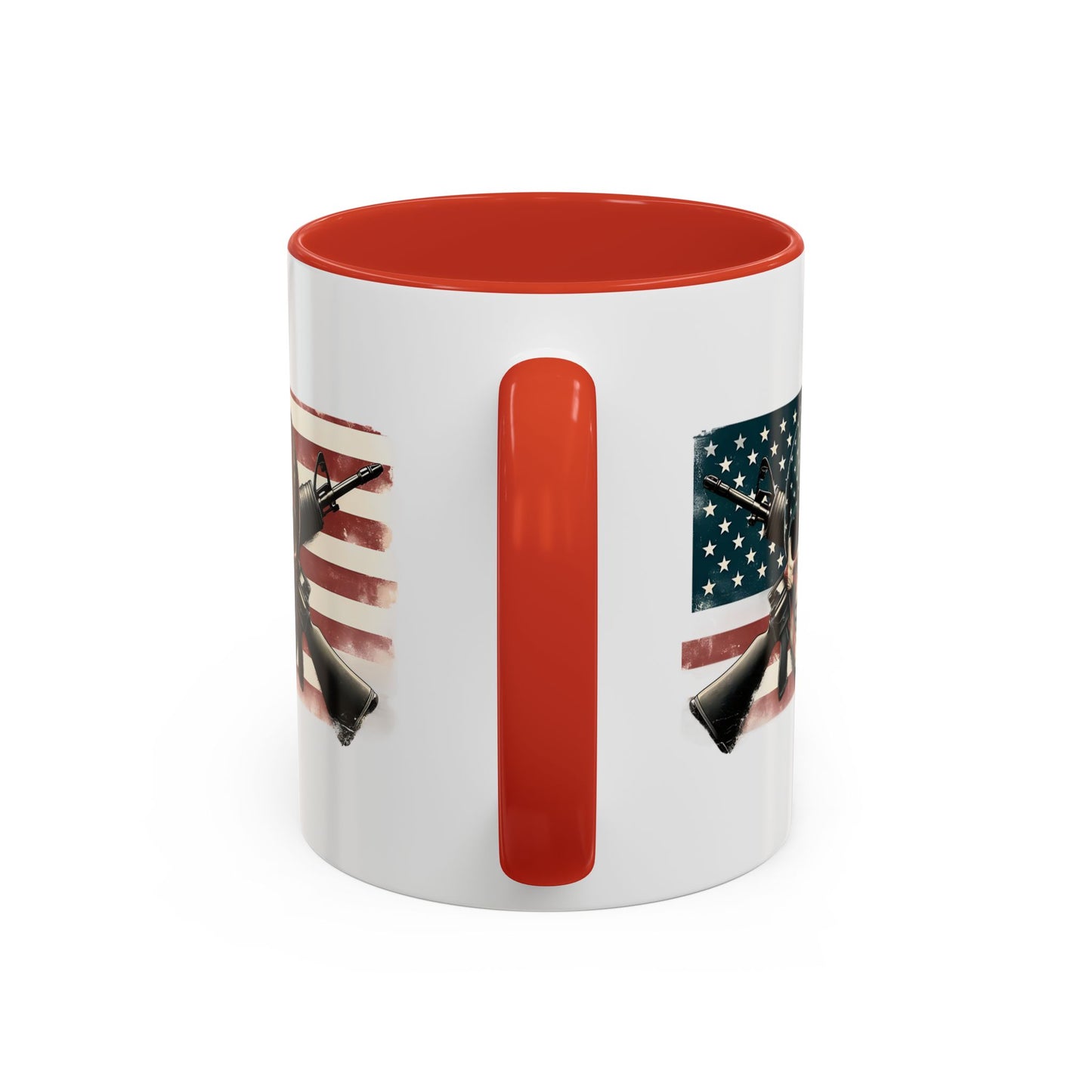 4th of July Mug - Skull Guns Flag