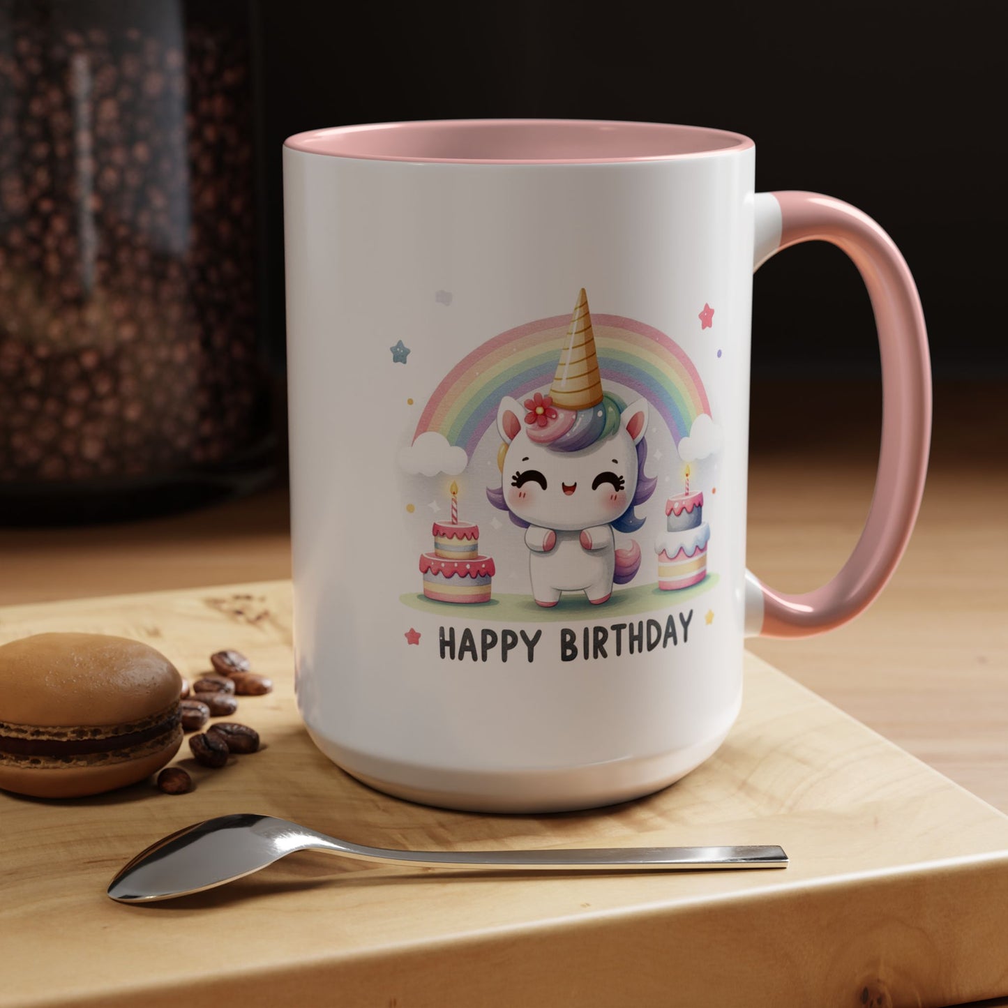 Birthday Mug -  Unicorn With Cakes