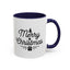 Christmas Mug - Merry Christmas Black Text Tree Star Present