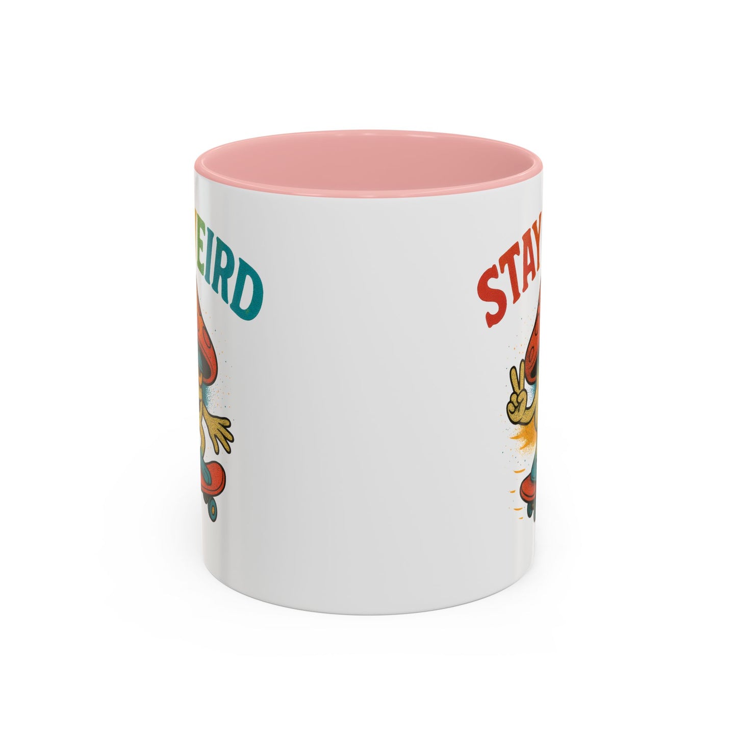 Humor Mug - Stay Weird Mushroom Skateboard
