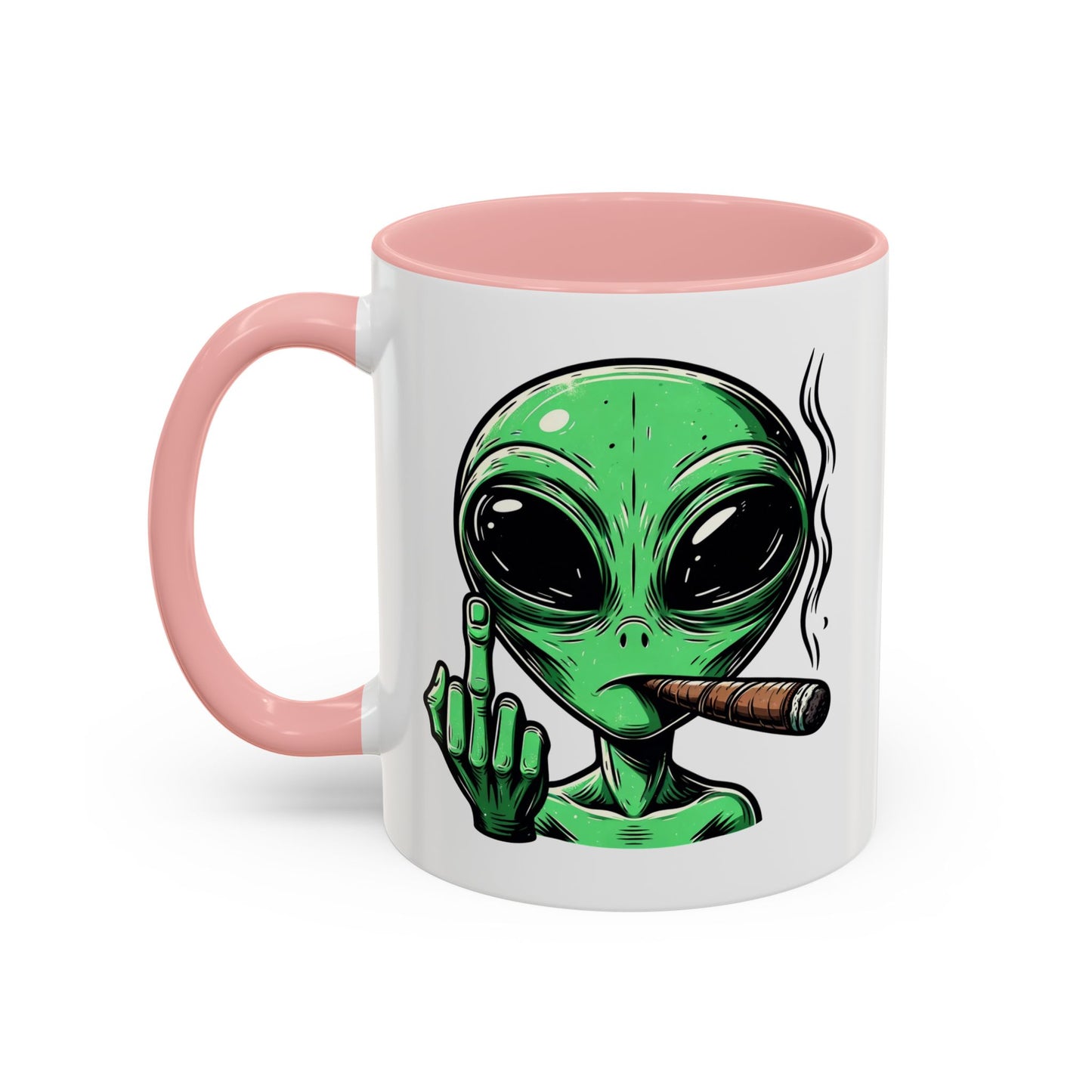 Adult Mug - Green Alien Fuck You Human