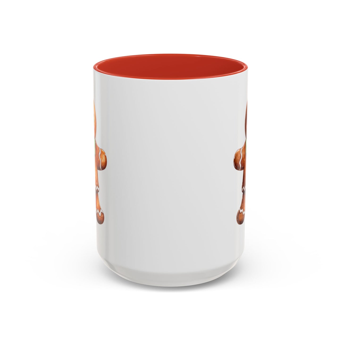 Christmas Mug - Gingerbread Man Green Bow