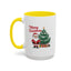 Christmas Mug - Merry Christmas Red Text Santa Tree Presents