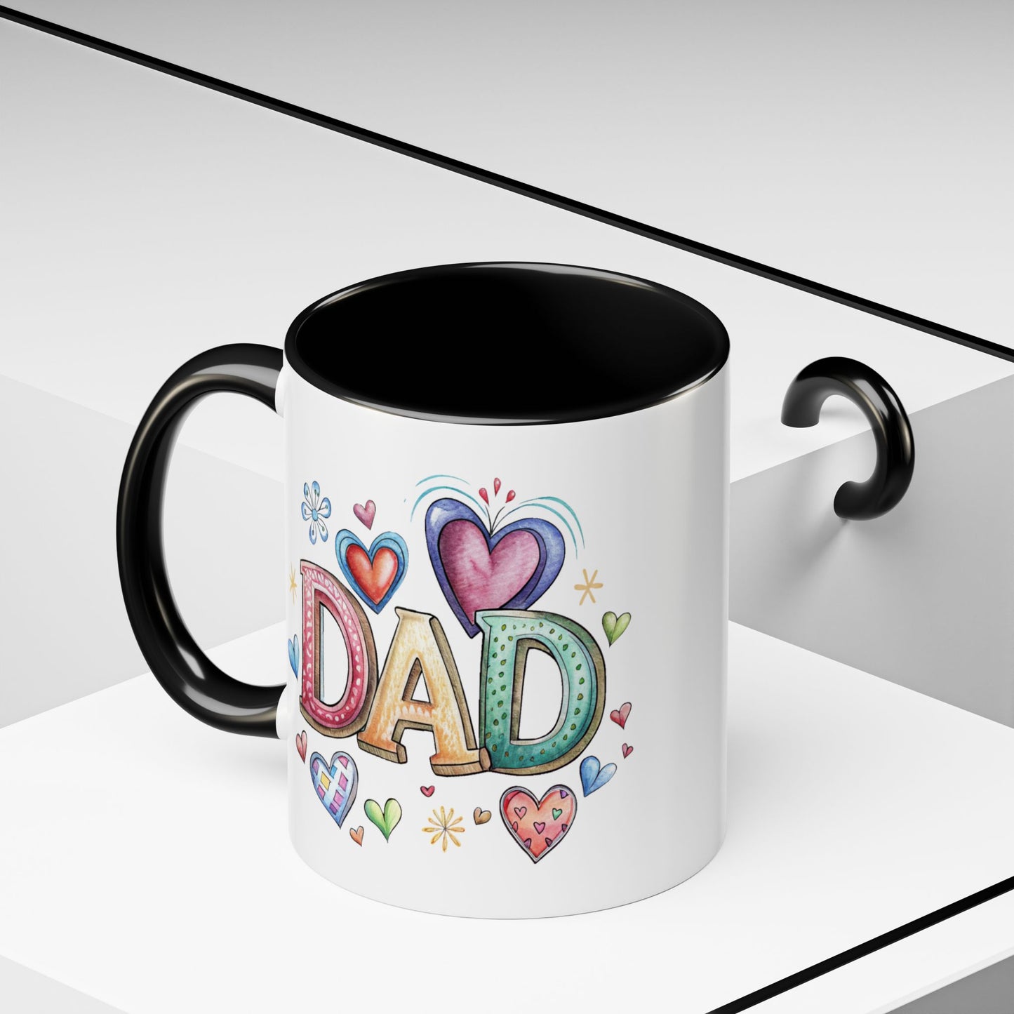Father's Day Mug - Dad Hearts