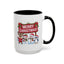 Christmas Mug - Merry Christmas White Text Reindeer Snowmen Penguin